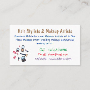 Carte De Visite Cosmétique / maquillage illustration