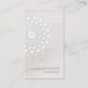 Carte De Visite Cosmetologie Rosette blanche Spa naturel et biolog
