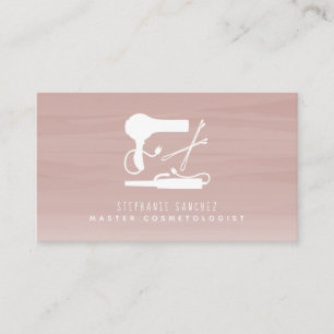Carte De Visite Cosmetologue Cosmetologue du Salon Aquarelle rose