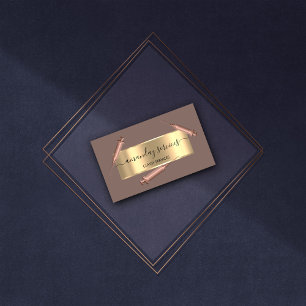 Carte De Visite Cosmetologue de beauté Syringe Botox B12 Rose QRCo