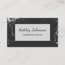 Cosmetologue Esthétique noir gris marbre tendance