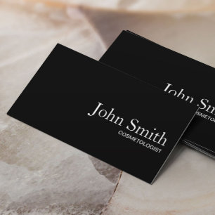 Carte De Visite Cosmetologue Noir clair QR Code maquillage Artiste