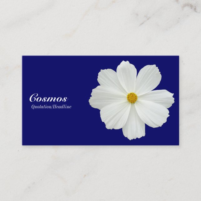 Carte De Visite Cosmos blanc - 000066 bleu-foncé (Devant)