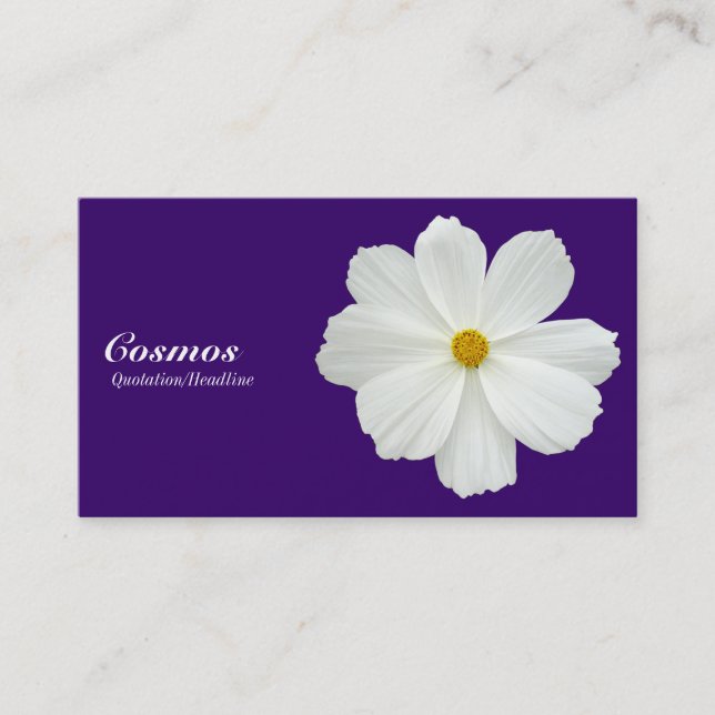 Carte De Visite Cosmos blanc - Purple profond 330066 (Devant)