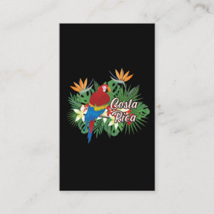 Carte De Visite Costa Rica Pays Nature Oiseau Perroquet tropical