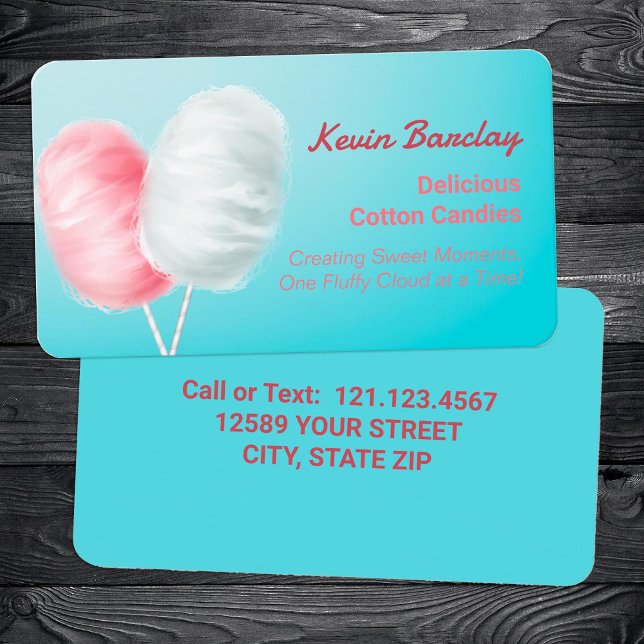 Carte De Visite Coton Candy (Cotton Candy Business Cards)