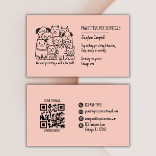 Carte De Visite Coton QR pour chien de chat de chat