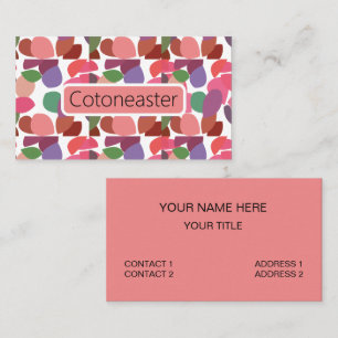 Carte De Visite Cotoneaster Feuilles Colorées Botanique