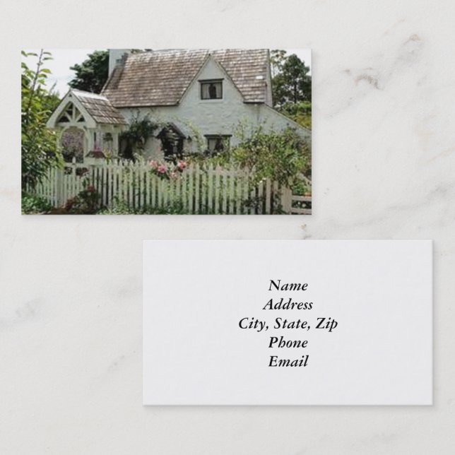 Carte De Visite Cottage anglais (Devant / Derrière)