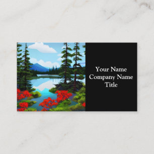Carte De Visite Cottage Country Lake View