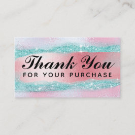 Carte De Visite Cotton Candy Merci bleu rose