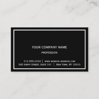 Carte De Visite Couche de conseil simple et moderne encadrée en no