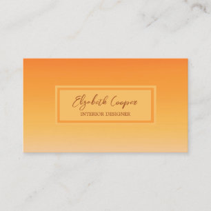 Carte De Visite Couché de soleil orange Ombre