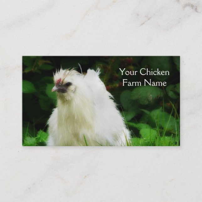Carte De Visite Couche libre de chaîne de ferme de poulet ou (Devant)