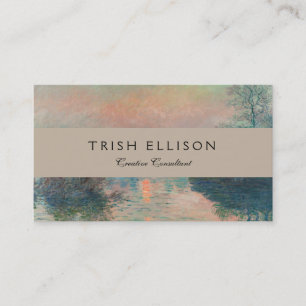 Carte De Visite Coucher de soleil de Monet sur la Seine Impression