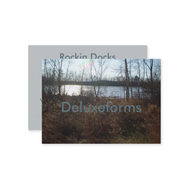 Carte De Visite Coucher de soleil nuageux (Devant/Arrière en situation)