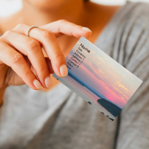 Carte De Visite Coucher de soleil rose pittoresque