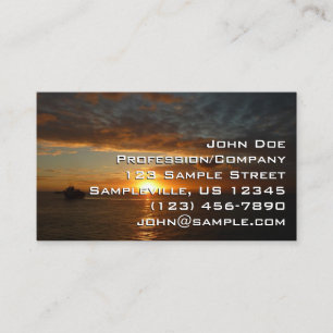 Carte De Visite Coucher de soleil sur la mer II