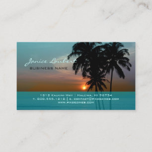 Carte De Visite Coucher de soleil sur la plage de Pix-Dezines à Ha