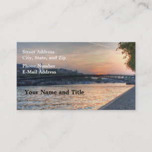 Carte De Visite Coucher de soleil sur la Seine
