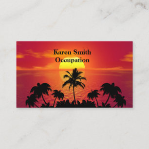 Carte De Visite Coucher de soleil tropical