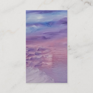 Carte De Visite Coucher de soleil violet bleu rose abstrait coloré
