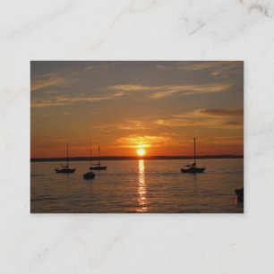 Carte De Visite Coucher du soleil au-dessus d'île de Lummi