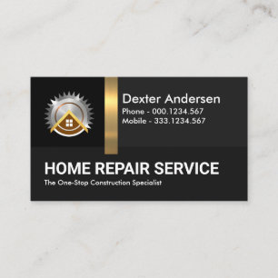 Carte De Visite Couches de construction en bande dorée en nuances 