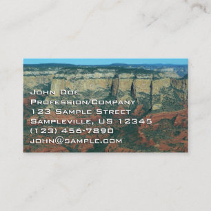 Carte De Visite Couches de rochers rouges à Sedona Arizona