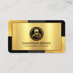Carte De Visite Couches d'or gris créatif et élégant conduisant