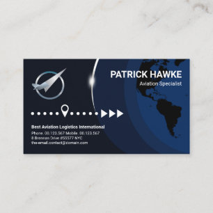 Carte De Visite Couches Globales Silver Sunlight Aviation Transpor