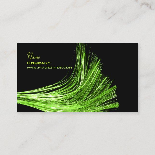 CARTE DE VISITE COUCHES OPTIQUES DE FIBRE/RAINBOUR/VERT DE NEON (Devant)