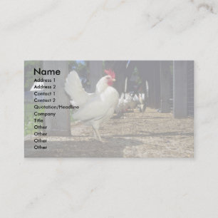 Carte De Visite Couches (poules et coqs)