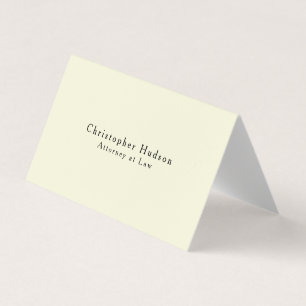 Carte De Visite Couleur Beige Simple Uni Minimaliste