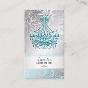 Carte De Visite Couleur bleue du cristal chandelier/DIY de