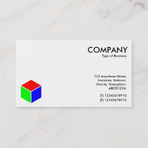 Carte De Visite Couleur Cube - Blanc