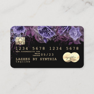 Carte De Visite Couleur d'aquarelle florale tendance