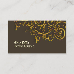 Carte De Visite Couleur de récupération architecturale/Faux Gold F