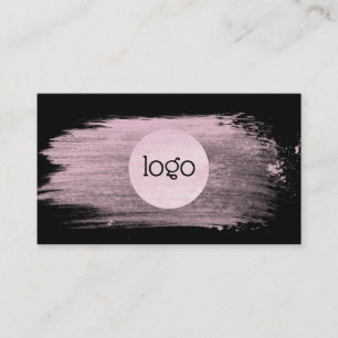 Carte De Visite Couleur d'eau rose brosse votre logo professionnel