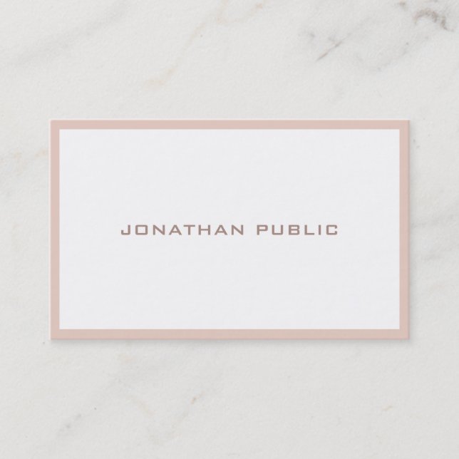 Carte De Visite Couleur élégante Moderne minimaliste Plaine artist (Devant)