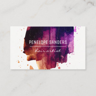 Carte De Visite Couleur expressive brossée