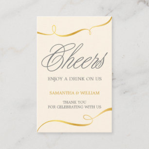 Carte De Visite Couleur faite sur commande du billet de boissons