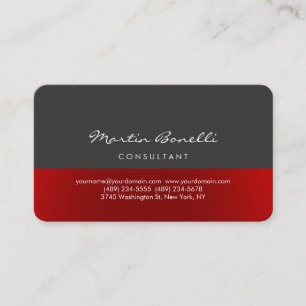 Carte de visite couleur gris gris minimaliste tend
