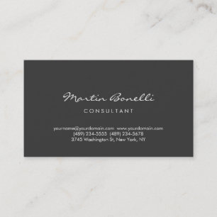 Carte de visite couleur gris minimaliste tendance