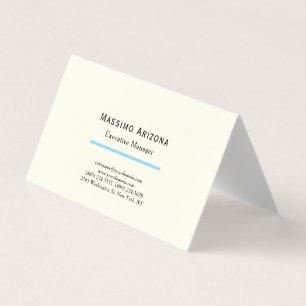 Carte De Visite Couleur ivoire minimaliste moderne plain