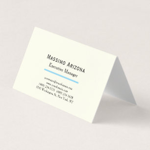 Carte De Visite Couleur ivoire Moderne Minimaliste