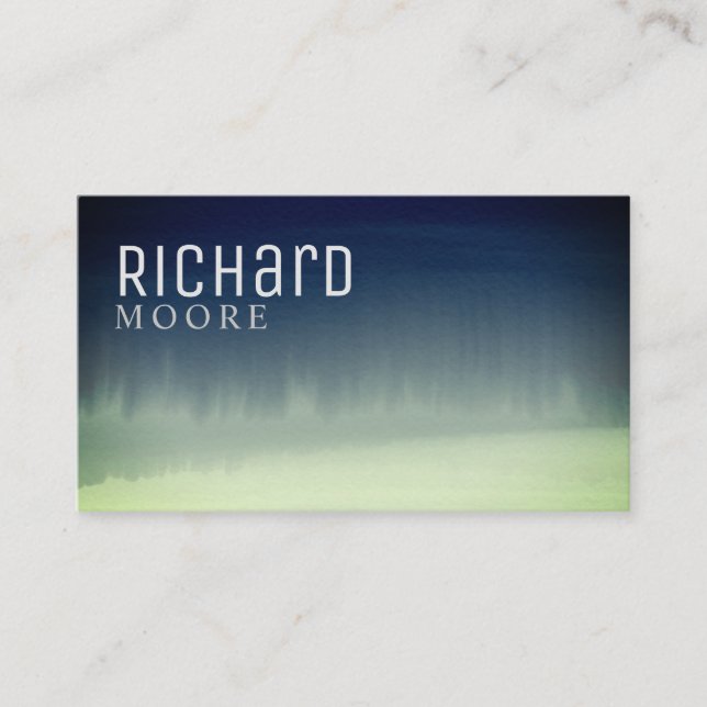 Carte De Visite couleur marine bleu et torquoise abstraite (Devant)