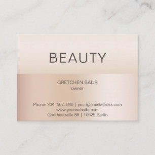 Carte De Visite Couleur minimaliste de peau beige moderne