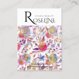 Carte De Visite Couleur pastel mignonne fleur violet Écran d'oreil