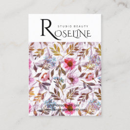 Carte De Visite Couleur pastel mignonne fleur violet Écran d'oreil